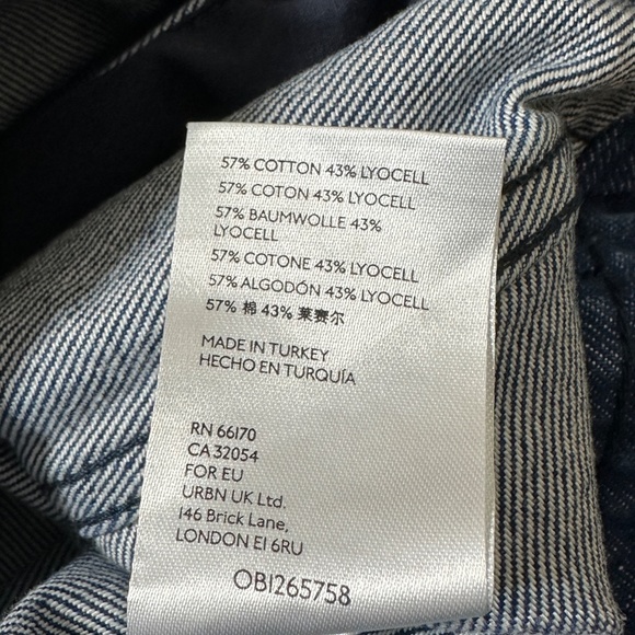 Free People || We the free Now or Never Dark Wash Cropped Denim Jacket Sz Small - Picture 12 of 13